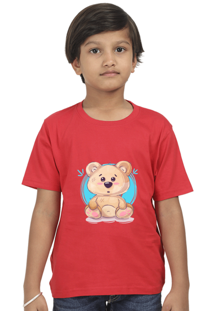 Boys Cotton T-Shirt - Animated Bear