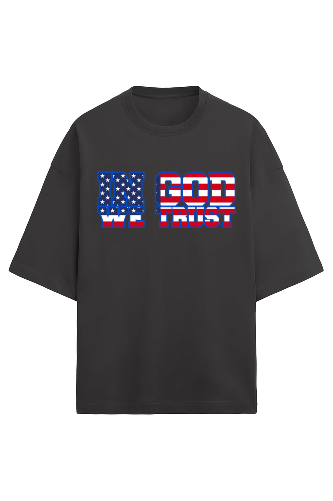 Women's Terry Oversized T-Shirt - In God We Trust