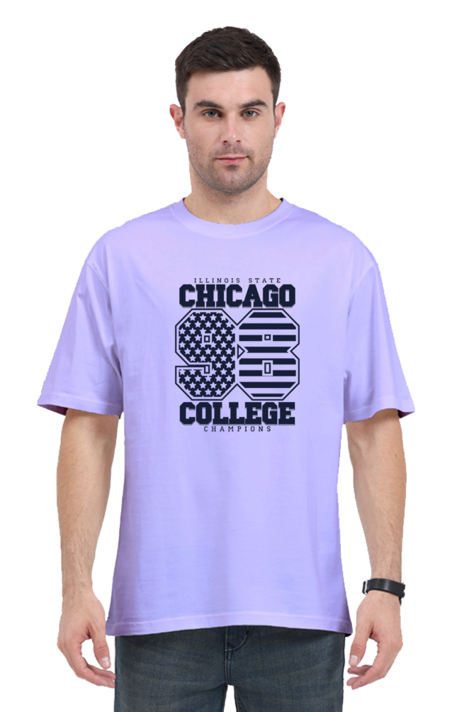 Men's Over Size Cotton T-Shirt - Chicago College