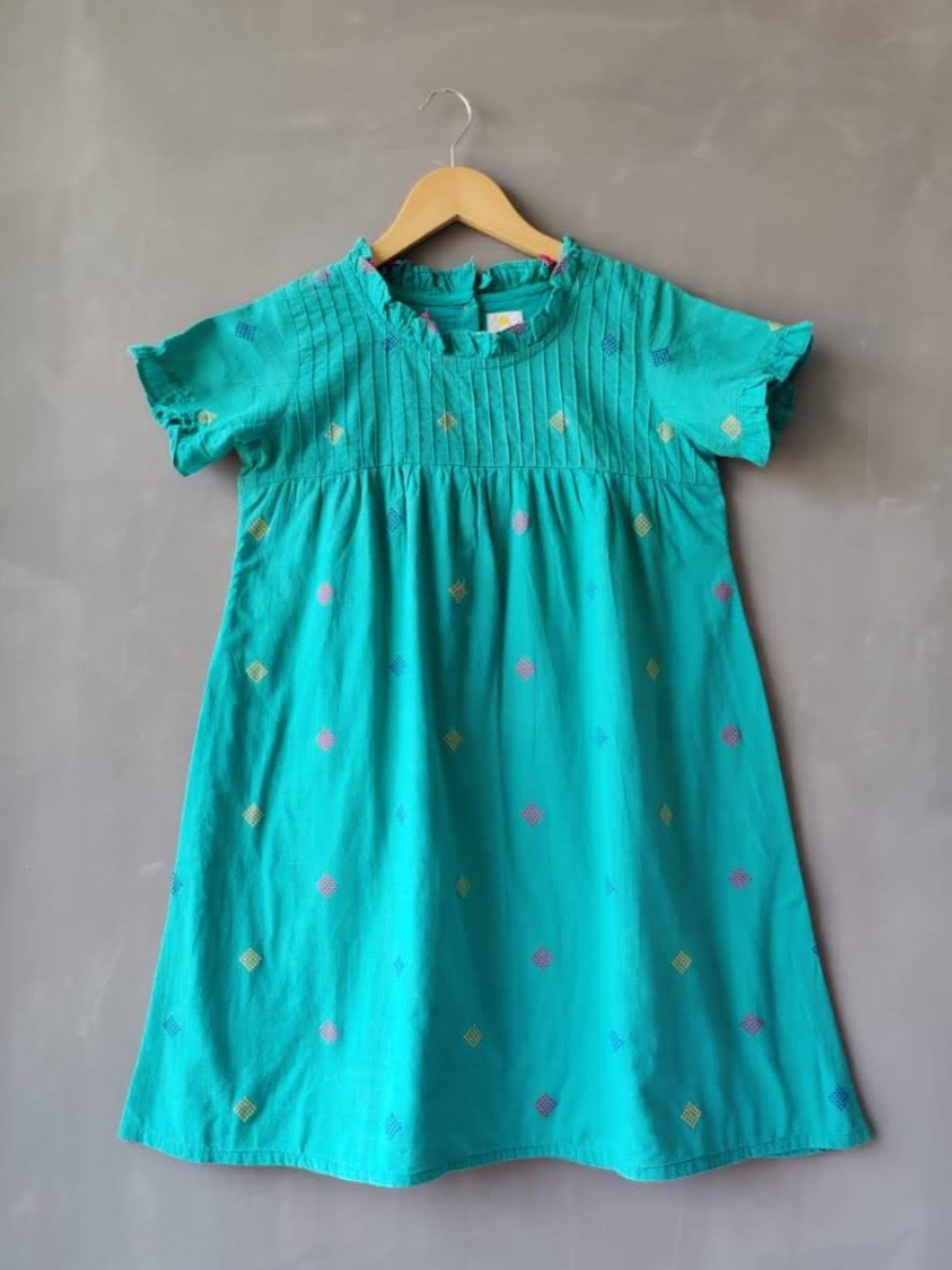 A Ruffled Story Classic Dress - Green