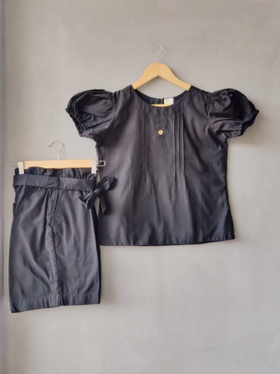 MonoChic Co-ord Shorts Set - Black