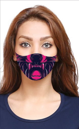 Unisex Face Mask - Standard Size - Wolf2 Print