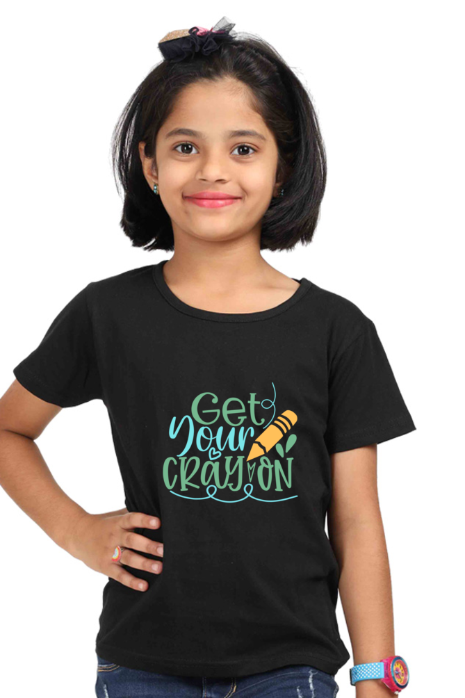 Girls T-Shirt - Get Your Crayon