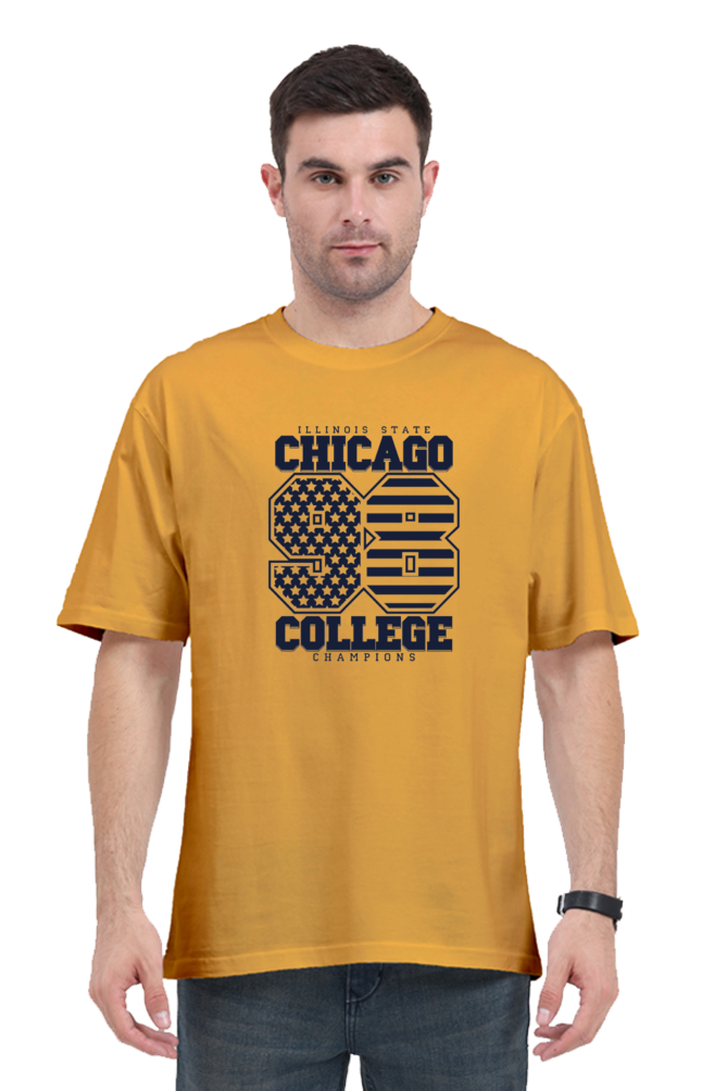 Men's Over Size Cotton T-Shirt - Chicago College
