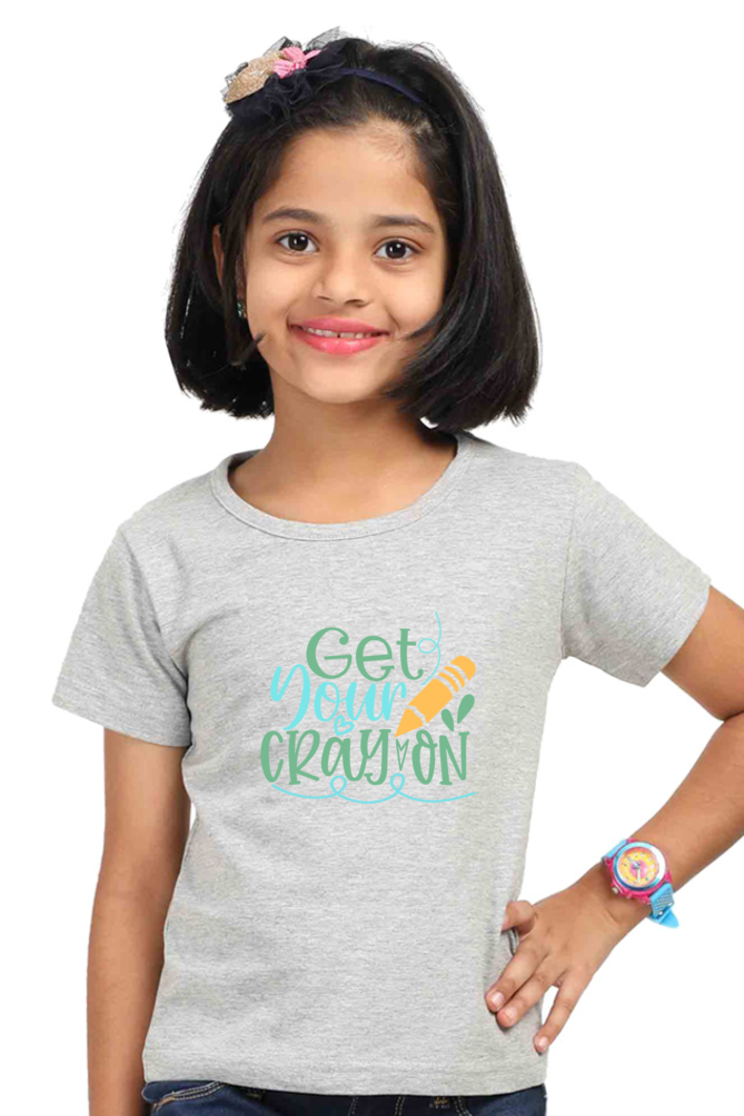 Girls T-Shirt - Get Your Crayon