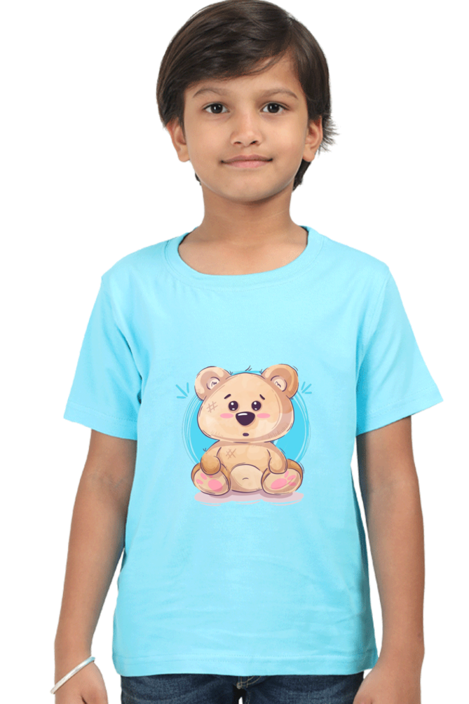 Boys Cotton T-Shirt - Animated Bear