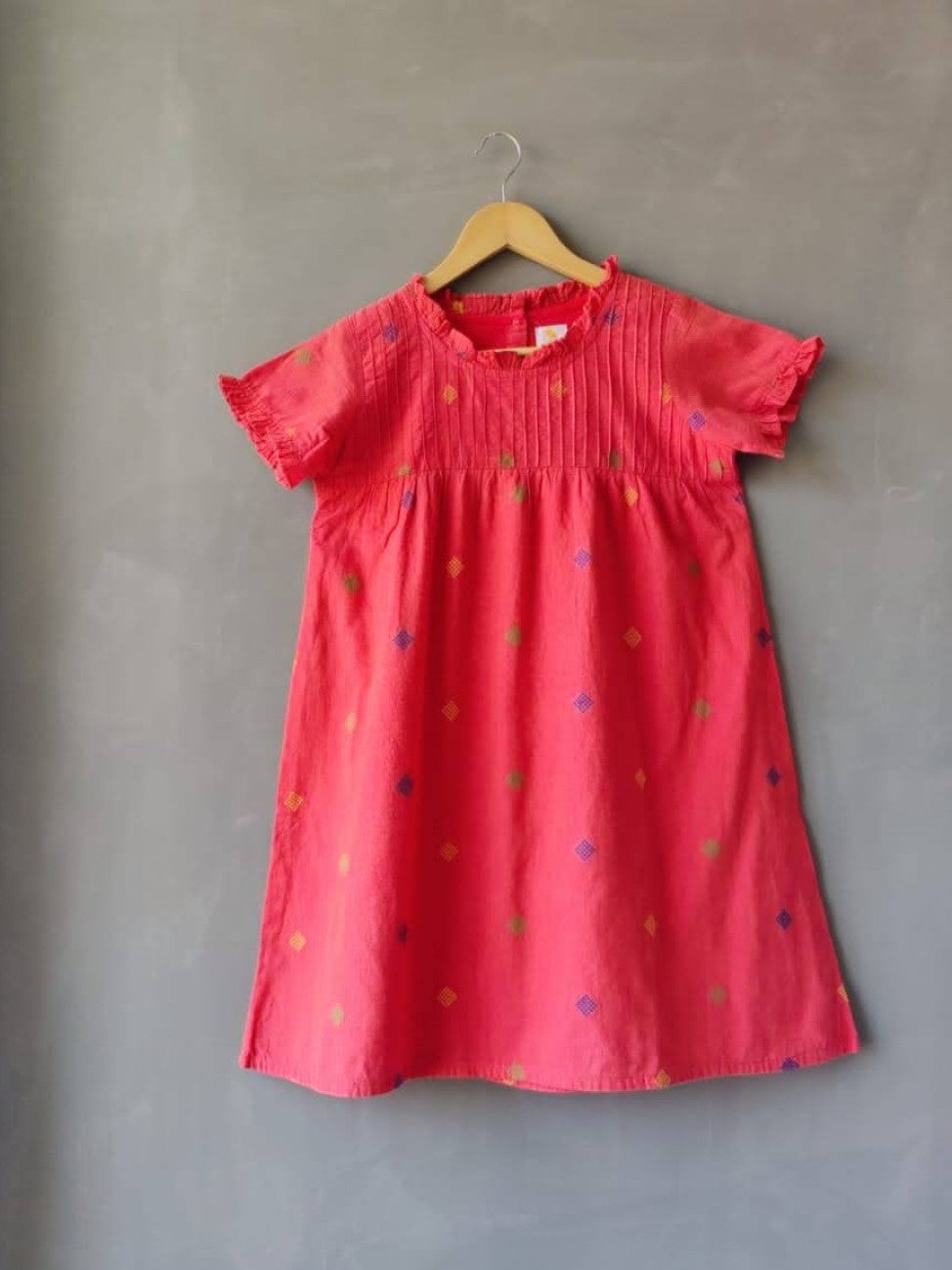 A Ruffled Story Classic Dress - Red